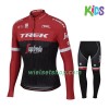 Kind Fietskleding (Wielershirt Lange Mouw + Fietsbroek Lang) 2017 Trek-Segafredo N001